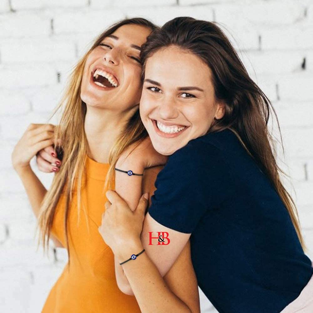 Evil Eye Couple Long Distance Relationship Combo Matching Bracelets